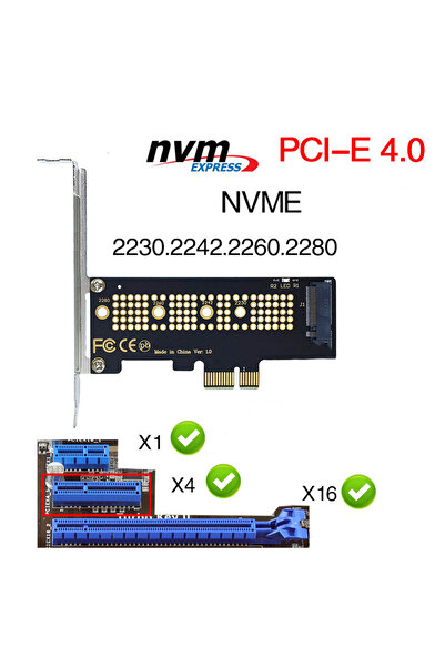 Choice بطاقة محول PCI-E X1 M.2 NVME SSD إلى PCIe 4.0 بسرعة 64 جيجابت في الثانية، مفتاح M، PCIe4.0 X1 X4 لأجهزة الكمبيوتر المكتبية PCI-E GEN4
