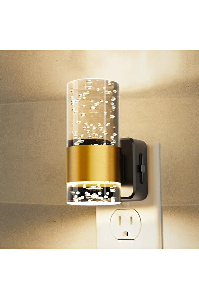 Choice مصباح ليلي أكريليك من الاتحاد الأوروبي، يُوصل بمقبس الحائط، مزود بتقنية LED، سطوع قابل للتعديل، إضاءة ليلية تلقائية.