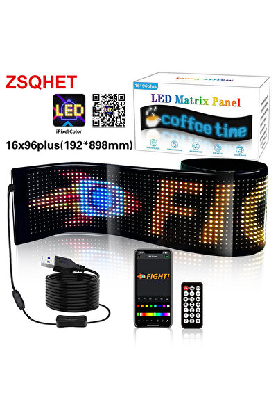 Choice لوحة إضاءة LED مصفوفة بكسل للسيارات/الشاحنات، مقاس 16×96 سم بالإضافة إ...