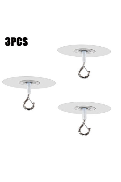 Choice خطافات سقف لاصقة شفافة - 3 قطع (1-20 قطعة) شديدة التحمل، مقاومة للماء،...