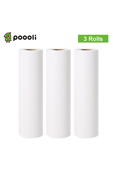 Choice ورق حراري أبيض من بولي، 3 لفات، 110 × 30 مم، بدون لاصق، خالٍ من مادة B...