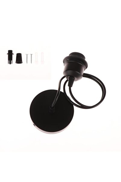 Choice6 طقم واحد أسود 80 سم قاعدة مصباح نصف أسنان نورديك عتيقة E27 حاملات مصا...