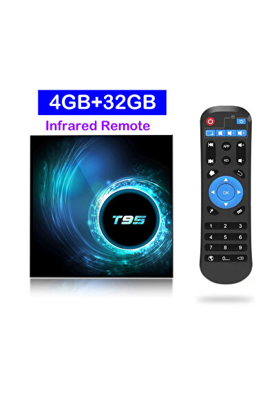 Choice EU Plug 4G 32G ATV T95 Smart TV Box Android 14 8GB 128GB Bluetooth 5.4 Google Assistant Allwinner H3