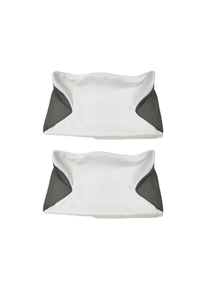 Choice زوج من أغطية الوسائد البيضاء مقاس 60 × 35 سم لوسادة عنق الرحم على شكل ...