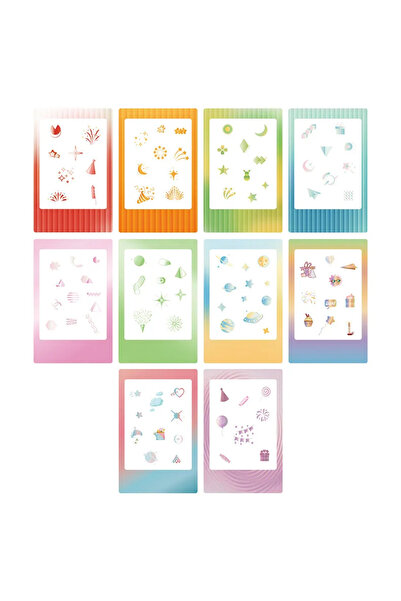 choice2 مجموعة من 10 قطع من ملصقات حدود الصور بولارويد الصغيرة اللطيفة والمبت...