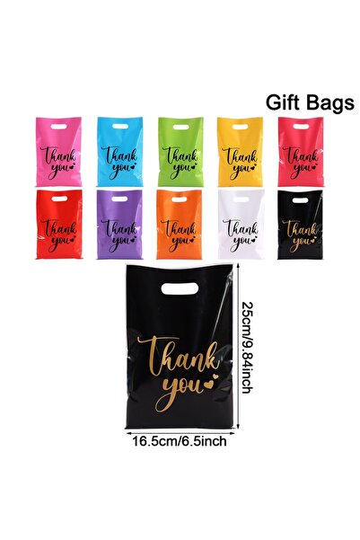 Choice1 50pcs 10-colors 20/50/100Pcs Thank You Gift Bags Plastic Candy Cookie...