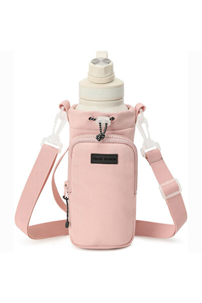 Choice Pink Outdoor Sports Water Bottle Bag with Adjustable Shoulder Strap an...