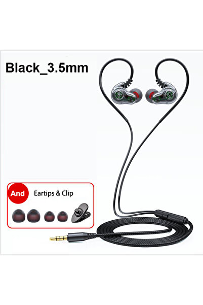 Choice سماعات أذن جديدة رباعية النواة سوداء اللون، مقاس 3.5 ملم، صوت محيطي 9D...