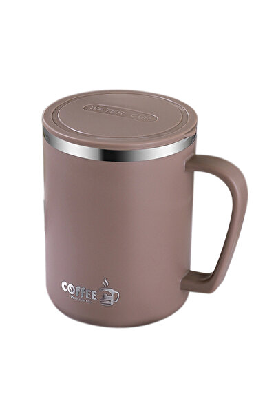 WORTHBUY 401-500ml Khaki 480Ml Double-Layer Insulated Coffee Mug Portable 304 Stainless Steel Therma