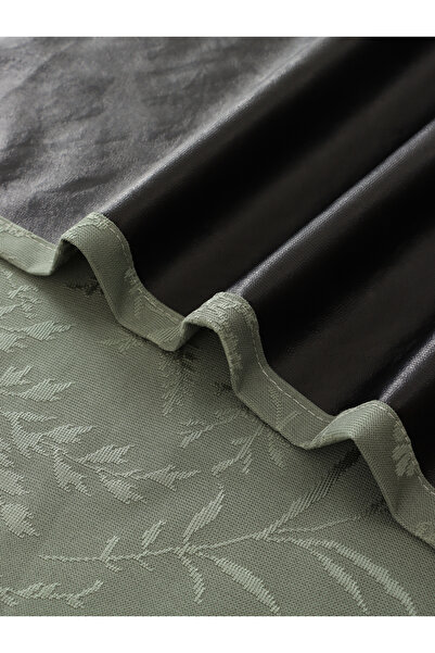 Choice ستائر بنمط عشبي أخضر، مقاس 130×241 سم، مزودة بحلقات معدنية، قطعة واحدة، تحجب الضوء بنسبة 100%، مناسبة لغرف النوم والمعيشة.