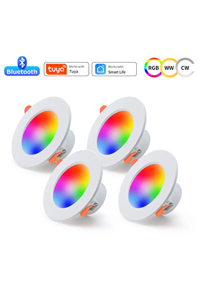 GGBEE مصباح Tuya الذكي بتقنية بلوتوث LED بقوة 10 واط، مزود بأربع لمبات، قابل ...