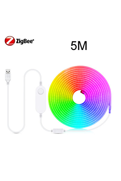 Choice طقم كامل بطول 5 أمتار من شريط إضاءة LED من نوع Zigbee Tuya RGB بجهد 5 ...