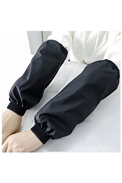 Choice أكمام واقية سوداء مقاومة للماء، زوج واحد، مزودة بأساور مطاطية، مناسبة ...