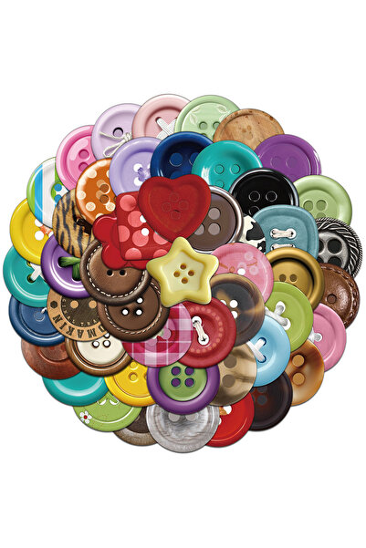 Choice 50 قطعة من ملصقات الأزرار الإبداعية لتزيين أكواب الماء، ودفاتر الملاحظ...