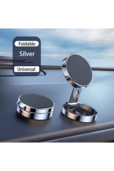 Choice حامل هاتف محمول مغناطيسي فضي 2025، حامل هاتف قابل للطي للسيارة، حامل د...
