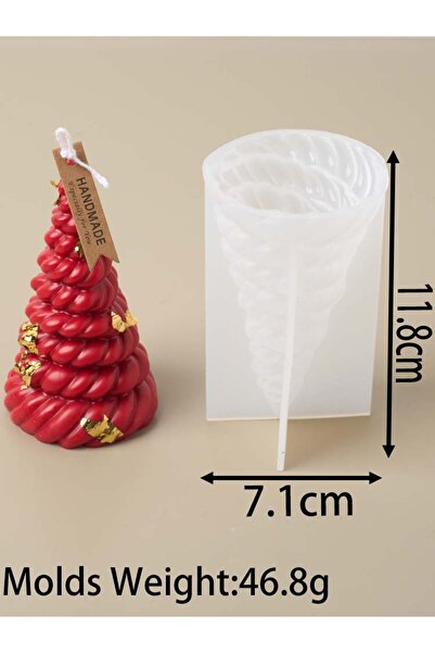 Choice قالب سيليكون لشمعة شجرة عيد الميلاد، زينة عيد الميلاد، حبل القنب، قوال...