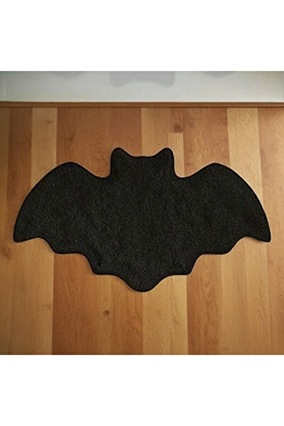 Choice سجادة حمام سوداء على شكل خفاش، مقاس 50×80 سم، مانعة للانزلاق، لتزيين ا...