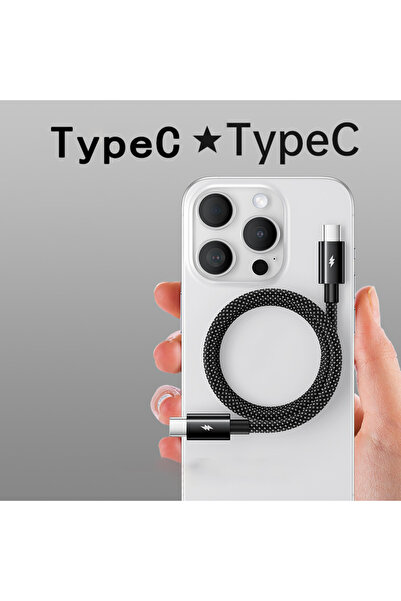 Choice كابل بيانات USB-C إلى Type-C بطول 1 متر وقوة 100 واط، سلك شحن مغناطيسي...