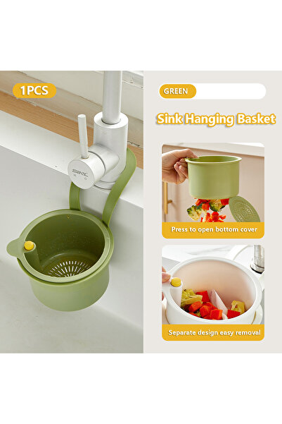 Choice مصفاة حوض المطبخ الخضراء، سلة تصريف متعددة الوظائف، رف لتجفيف الفواكه ...