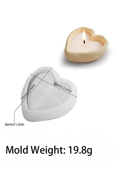 Choice قالب سيليكون على شكل قلب لصنع وعاء على شكل قلب غير منتظم، مناسب لصنع ب...