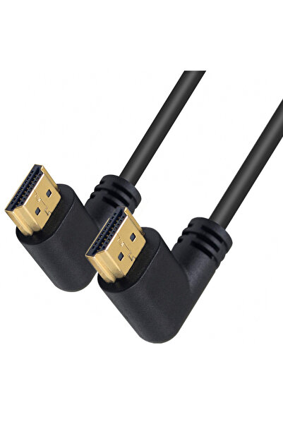 BSN 15cm Right to Right HDTV2.0 4K 3D Dual HDMI-compatible 90 Degree Left Angled HDTV Male To Right Angl