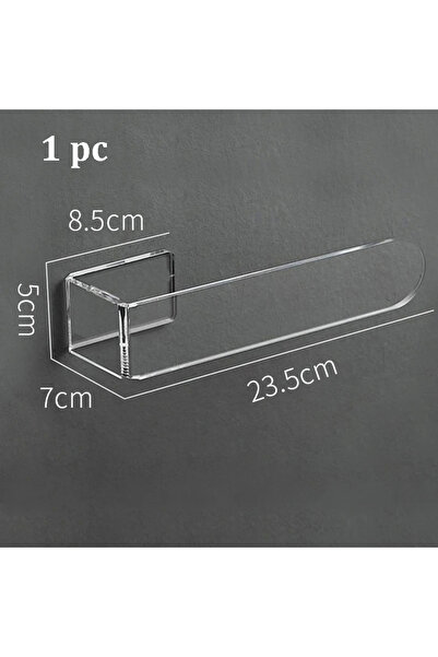 Choice Clear 1pc Transparent Acrylic Towel Rod Washroom No Punching Self-adhe...