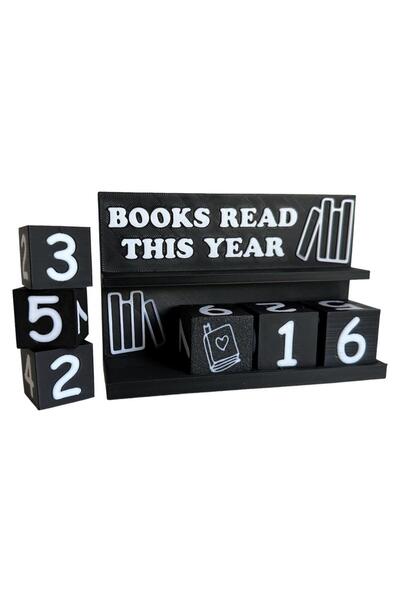 Choice عداد كتب أسود، لوحة تتبع الكتب، عداد قراءة عصري للفصول الدراسية، طاولة بجانب السرير، للطلاب والرجال