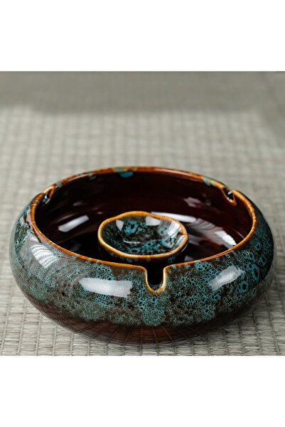 Choice1 blue Nordic Chinese style large ashtray, ceramic, creative - personal...