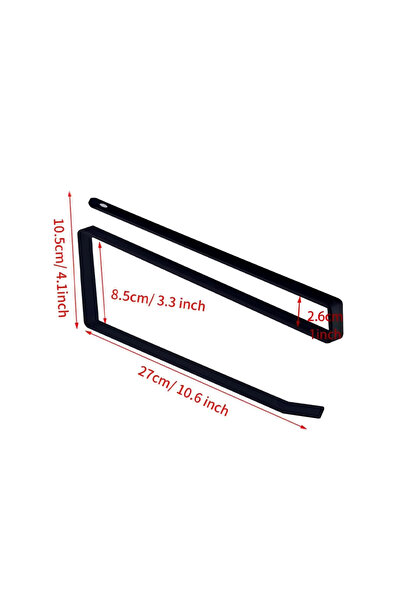 Choice حامل مناشف ورقية أسود قطعة واحدة، رف معلق، رف تخزين للحمام، رف للمرحاض...