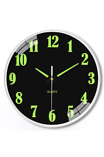 Choice ساعة حائط مضيئة مقاس 8 بوصات، ساعة صامتة، ساعة ديكور بسيطة، لا تحتاج إ...