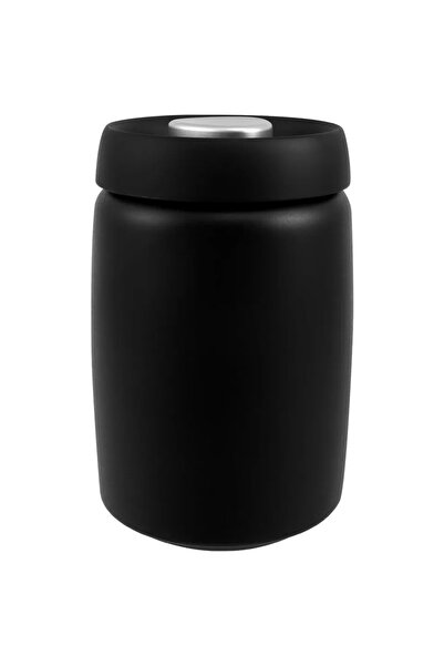 Choice علبة حبوب قهوة سوداء سعة 1200 مل، محكمة الإغلاق، مصنوعة من الفولاذ الم...