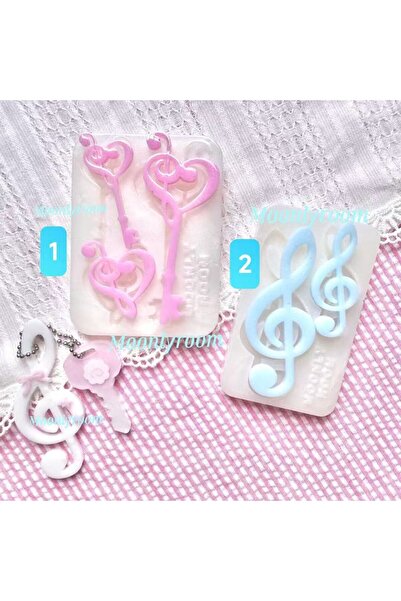 Choice قالب صب راتنج على شكل قلادة نوتة موسيقية، قالب سيليكون، ملحقات قالب راتنج سائل، قالب سلسلة مفاتيح راتنجية...