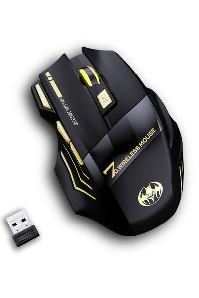 Choice1 Black wireless Wireless 2.4G wireless mouse, luminous mouse, game off...