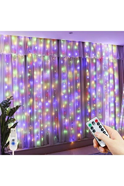 Choice ستارة إضاءة LED متعددة الألوان، 3 أمتار × 3 أمتار، مزودة بمقبس USB، 8 ...