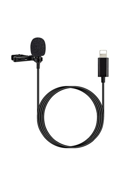 Choice ميكروفون صغير سلكي محمول Lightning MC01 بطول 1.5 متر من النوع C للهواتف وأجهزة الكمبيوتر المحمولة، مزود بمشبك معدني للتثبيت على الملابس.