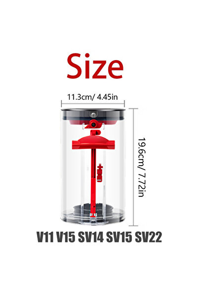 Choice حاوية غبار كبيرة الحجم V11 لمكنسة دايسون V10 وV11 وV15، مع فلتر، حاوية...