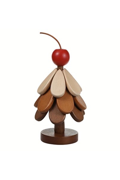 Choice قاعدة أكواب خشبية على شكل شجرة عيد الميلاد من إم تشيري، وسادة مقاومة ل...