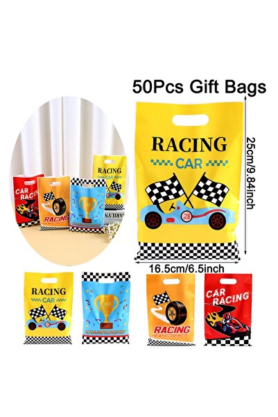 choice2 as shown 50pcs 10/20/50pcs Racing Car Theme Gift Bags Race Car Party ...