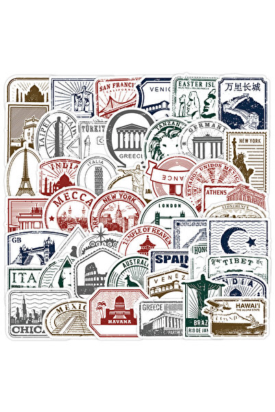 Choice مجموعة من 50 ملصقًا متعدد الألوان بتصميم كلاسيكي، مثالية لختم البريد، ...