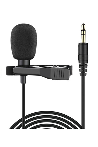 Choice ميكروفون صغير سلكي محمول MC01 ثلاثي الأقطاب بطول 1.5 متر من النوع C للهواتف وأجهزة الكمبيوتر المحمولة، مزود بمشبك معدني، يُثبت على الملابس، من النوع الأمريكي.