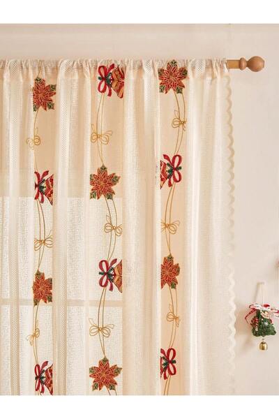 Choice ستارة بيج اللون، ذات ثنيات ثابتة، مقاس 140×200 سم، قطعة واحدة، بنمط أو...