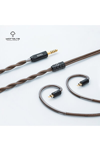 Yongse سماعة أذن Mech-X ثنائية الدبابيس غائرة 4.4 مم مطلية بالفضة، أحادية البلورة، نحاسية، مع طبقة حماية من الجرافين