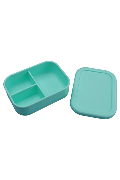 Choice 3 Green 3-in-1 Food-Grade Silicone Bento Box Microwave Safe Leak-Proof...