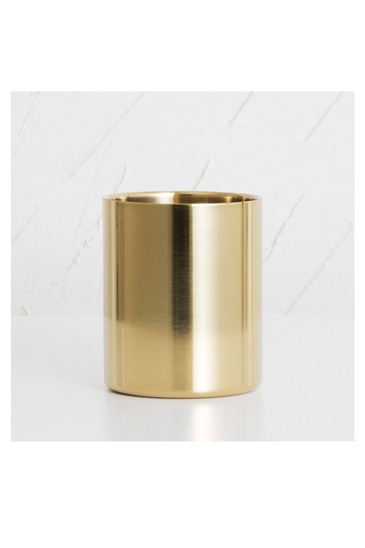 Choice Gold 1Pc Multifunction Brass Gold Round Vase Pen Holder Metal Penholde...
