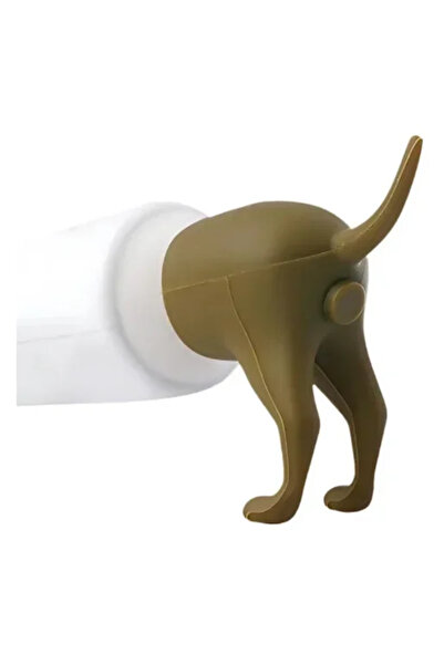 Choice موزع معجون أسنان إبداعي على شكل مؤخرة كلب يتبرز، مصنوع من البرونز، مع حامل غطاء معجون أسنان للاستخدام المنزلي والحمام