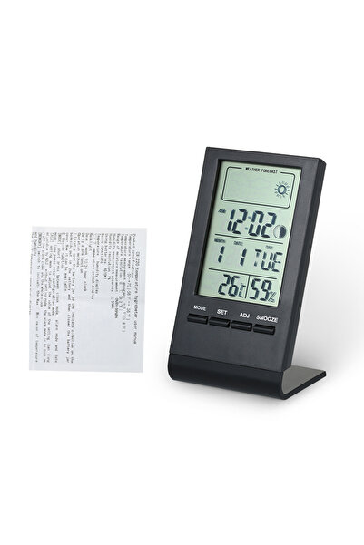 Choice مقياس حرارة رقمي صغير أسود اللون، مقياس رطوبة داخلي، مقياس درجة حرارة ...