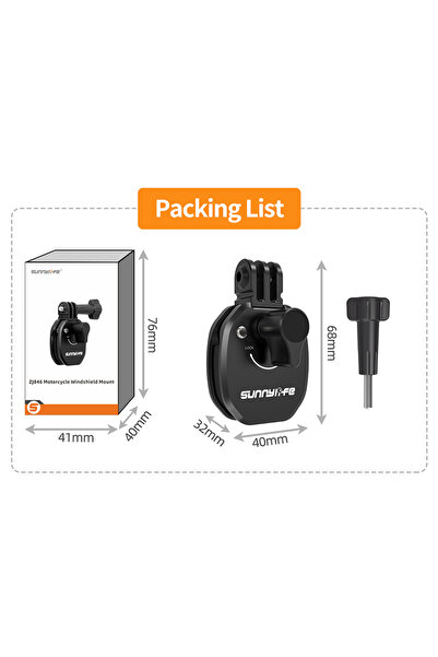 Choice حامل زجاج أمامي للدراجات النارية من نوع List، متوافق مع كاميرات DJI Os...