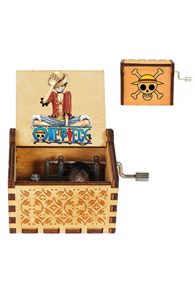 Miniso One Piece 02 Music Box Kids Toys Anime Cartoon Printed Wooden Music Bo...