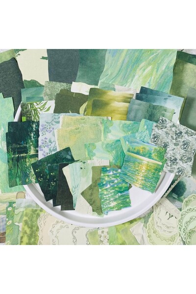 Choice C 100 قطعة من ورق سجل القصاصات العتيق، لوازم التدوين الذاتي، ورق مزخرف...