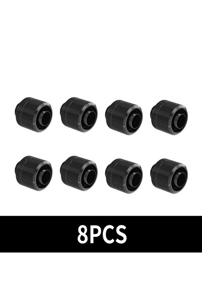 Choice وصلات خرطوم مياه بارو سوداء مقاس 10×13 مم - 8 قطع، مقاس 10×13 مم و10×16 مم، سهلة التركيب باليد وسريعة التوصيل.